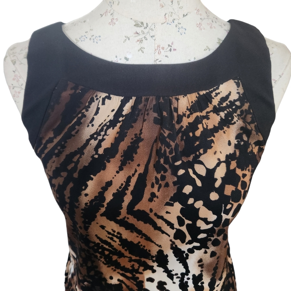 AB Studio Dress cheetah print dress Size 2.  NWT - Picture 2 of 11